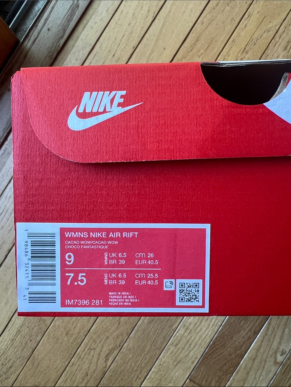 Nike Women's Air rifts Brown size 9 - Picture 9 of 9